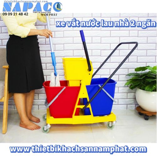 Xe đẩy vắt cây lau nhà HC 073 4 Xe đẩy vắt cây lau nhà HC 073
