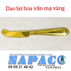 Dao bơ hoa văn mạ vàng