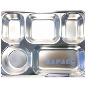 Khay cơm 5 ngăn sâu GP1 inox 304 cao cap