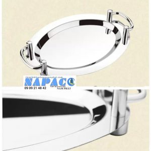 Khay trưng bày inox Oval có tay nắm 122103S