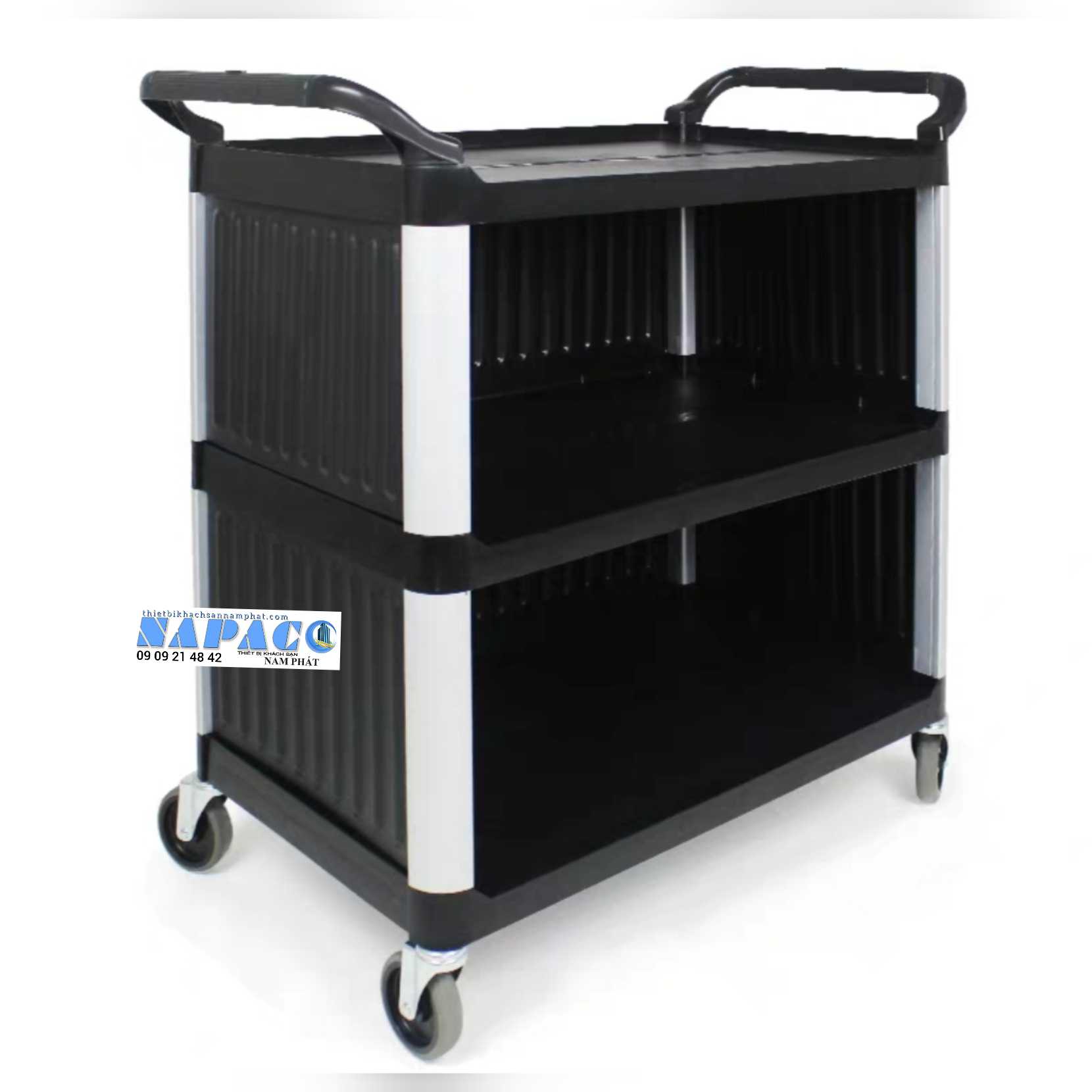 Xe đẩy nhựa GX18 4 xe đẩy đa năng 3 tầng D-012A