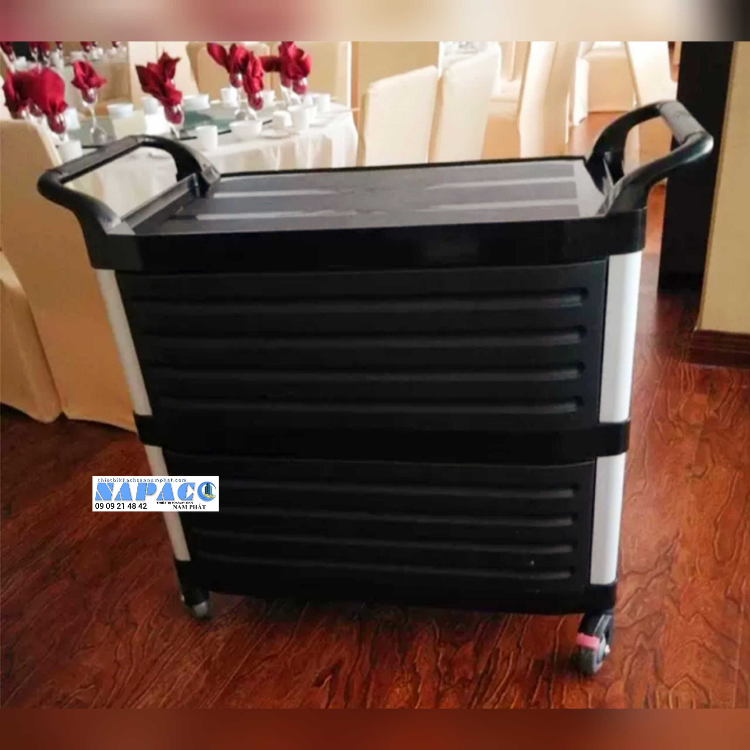 Xe đẩy nhựa GX18 5 xe đẩy đa năng 3 tầng D-012A