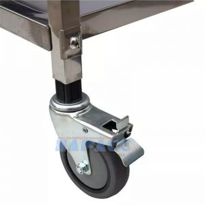bánh xe linh động quay 360 độ của xe đẩy inox X1003