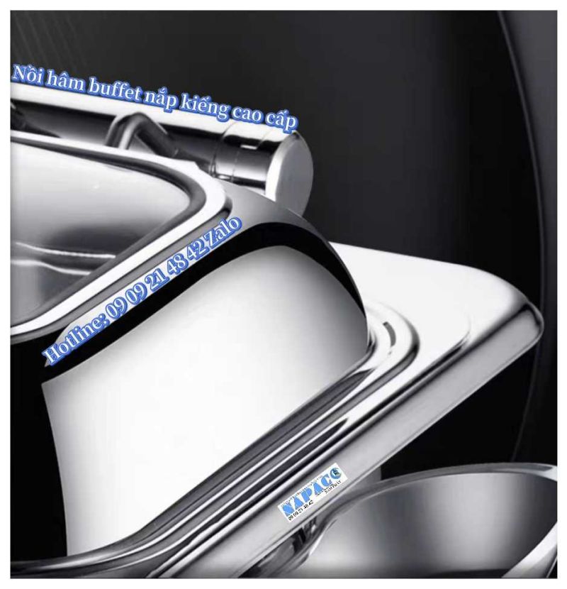 Nồi hâm buffet vuông nắp kiếng cao cấp DC817L