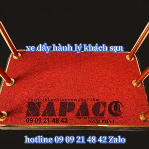 thảm lót Xe đẩy hành lý khách sạn lồng chim mạ vàng