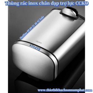 Thùng rác inox chân đạp có trợ lực