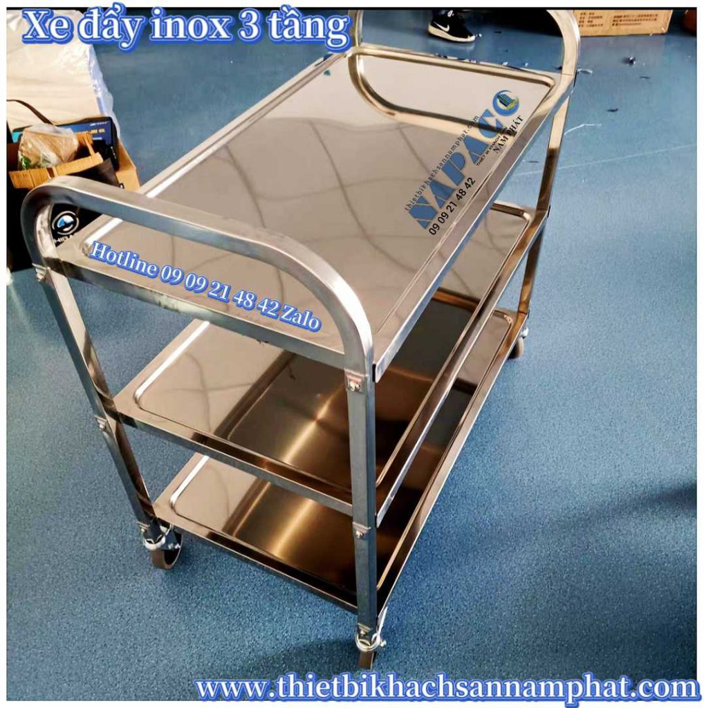 Xe đẩy inox 3 tầng - xe đẩy thức ăn 8 z2445026438909 e2edeea6f3af1546a5d5da8c3a52be9anapaco