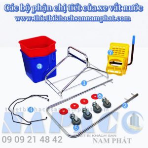 Các chi tiết của Xe đẩy vắt cây lau nhà HC 071