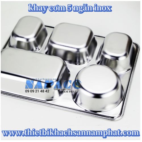 Khay cơm inox inox 5 ngăn lớn FPL5201 2