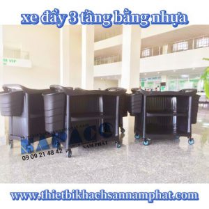 hình ảnh thực tế Xe đẩy thức ăn 3 tầng HC 179C