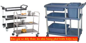 Báo giá xe đẩy thức ăn nhà hàng phổ biến hiện nay