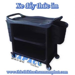 Xe đẩy thức ăn 3 tầng