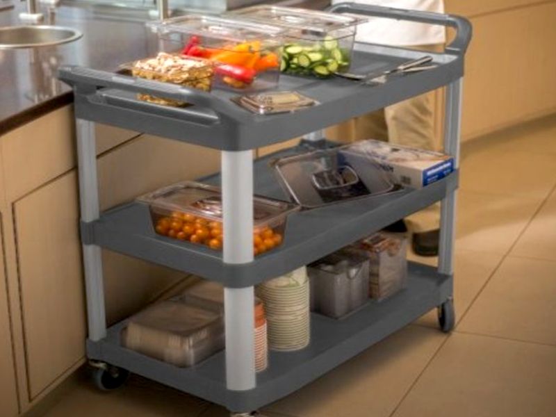 Xe đẩy thức ăn 3 tầng khách sạn nhà hàng