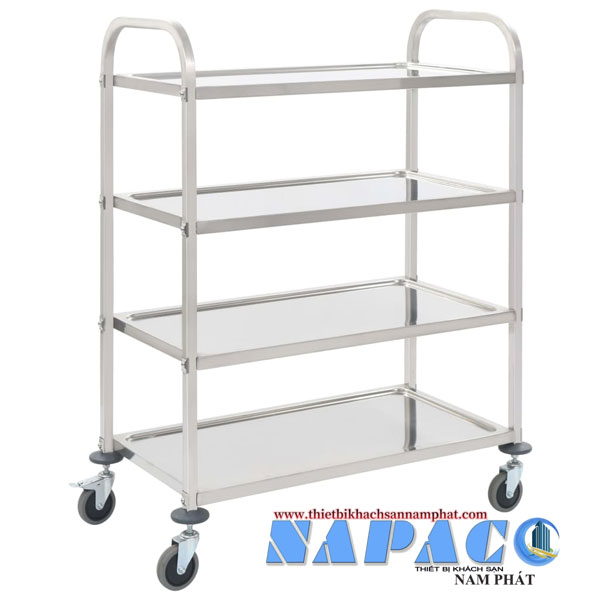 Xe đẩy thức ăn 4 tầng