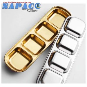 chén chấm HQ 4 ngăn inox 304 TWD30404