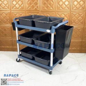 Xe đẩy thức ăn 3 tầng nhựa L010-2T6T