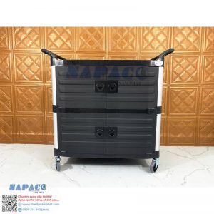 Xe Đẩy 3 Tầng Nhựa Có Cửa 032JB