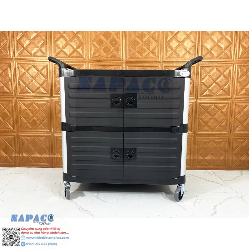 Xe Đẩy 3 Tầng Nhựa Có Cửa 032JB