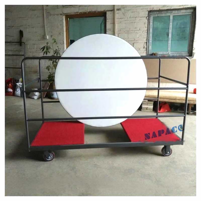 hình ảnh thực tế Xe đẩy bàn tròn nhà hàng tiệc cưới XDBT-180912 tại xưởng Napaco