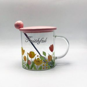 Ly thủy tinh có nắp bông 6699