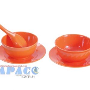 BỘ CHÉN CB 04, CO 02 MÀU CAM