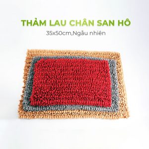Thảm lau chân san hô siêu thấm chống trơn trượt nhiều kích cỡ, mềm mại, có khả năng hút bụi, thấm nước tốt