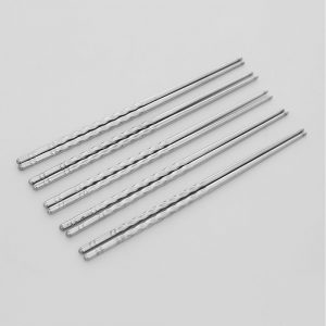 Đũa inox 304 cao cấp kiểu dáng Hàn Quốc chống trơn trượt vỉ 5 đôi