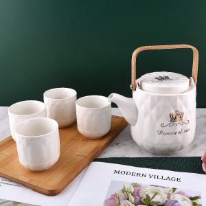 Bộ tách trà sứ 6 món 2129