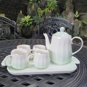 Bộ tách trà 6 món màu xanh ngọc 6655