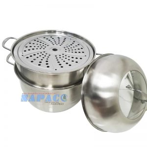 Nồi hấp inox đa năng 3 tầng