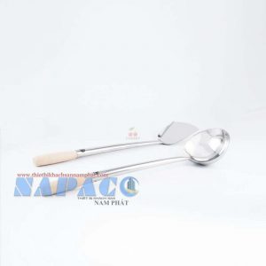 SẠN THỢ INOX CÁN GỖ CHERRY (SẠN ĐẦU BẾP)