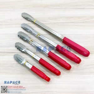 Kẹp Gắp Inox Lá Cán Đỏ Mờ 182113