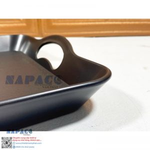 Khay Nhật Có Tay Cầm JB-612B đen Kích thước: 51.5*34*3.5cm Chất liệu: nhựa PP