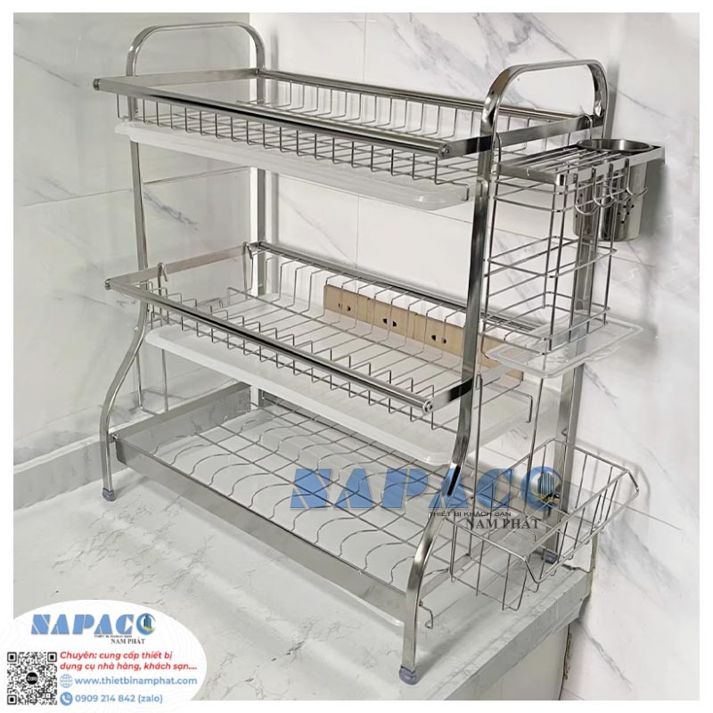 Kệ úp chén bát, kệ inox treo tường