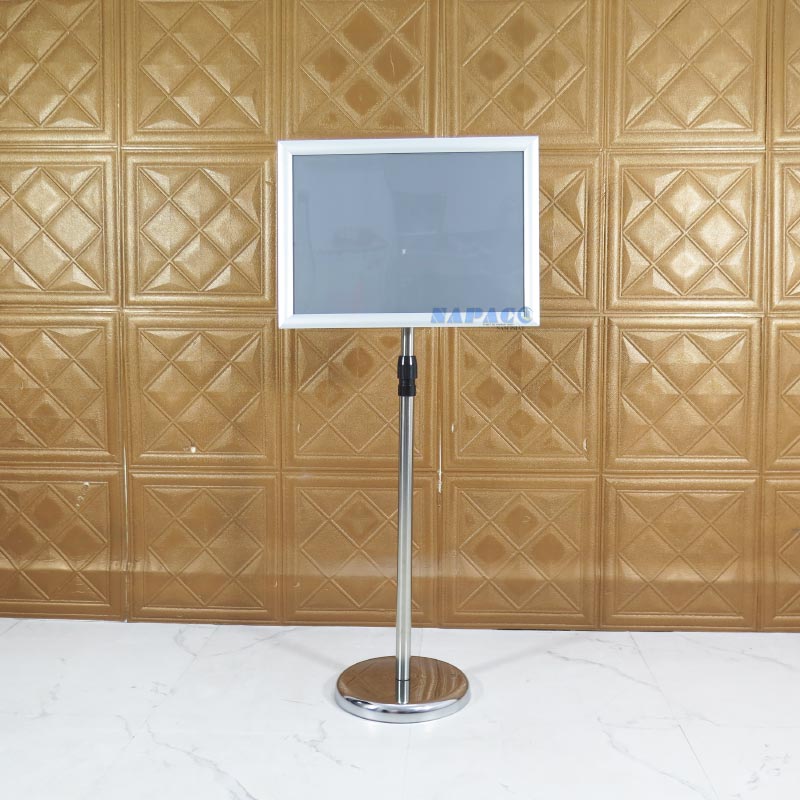 Bảng Menu Nâng Hạ Inox Trắng A3
