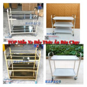 Top mẫu xe đẩy thức ăn inox bán chạy