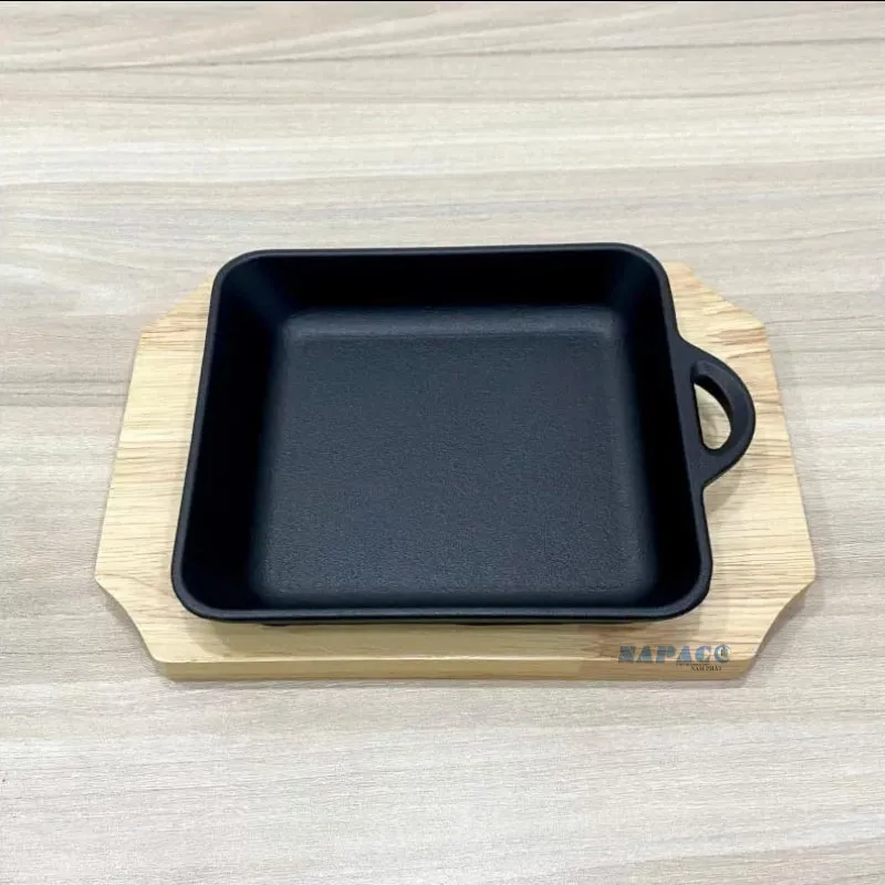 Chảo Gang Vuông 1 Quai 9024