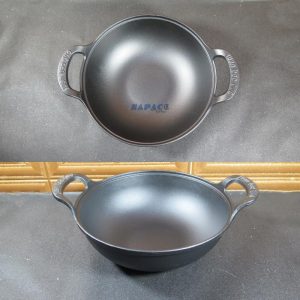 Nồi Gang 2 Quai Nắp Gỗ 27YBG