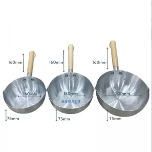 Quánh Nhôm Cán Gỗ 2 Đáy XPG20