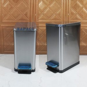 Thùng Rác Inox Đạp Chân Chữ Nhật
