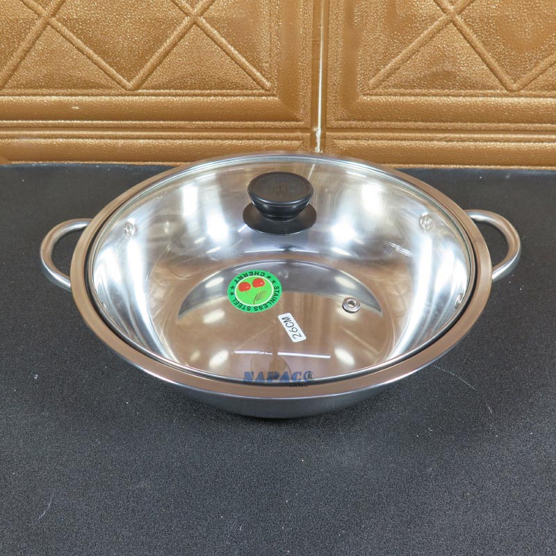 Nồi Lẩu Nắp Kính 26cm Cherry