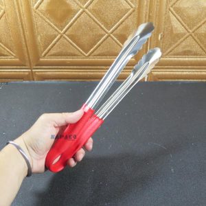 Alternative view of Kẹp Gắp Inox Cán Bọc Nhựa Đỏ 182114