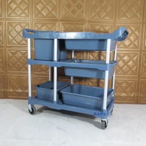 Alternative view of Xe Đẩy Thu Gom Bát Đĩa 3 Tầng Nhựa