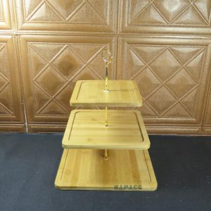 Khay gỗ tự nhiên 3 tầng cao cấp