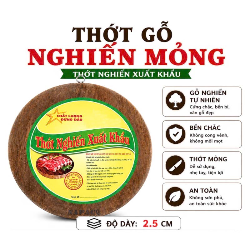 thớt gỗ nghiến